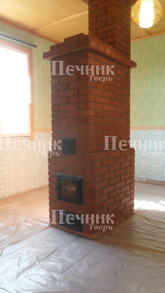 Голландка из красного кирпича