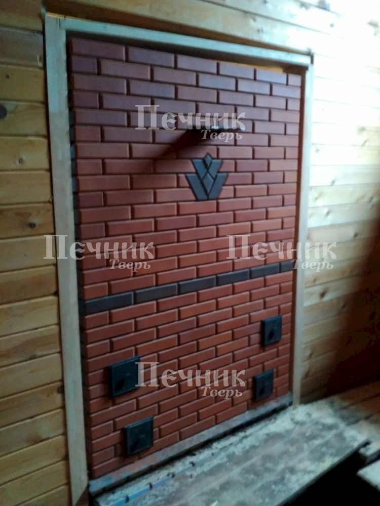 Отопительная печь с камином