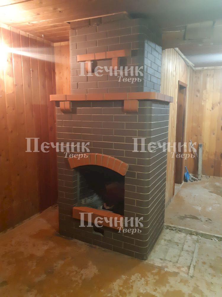 Камин из облицовочного кирпича