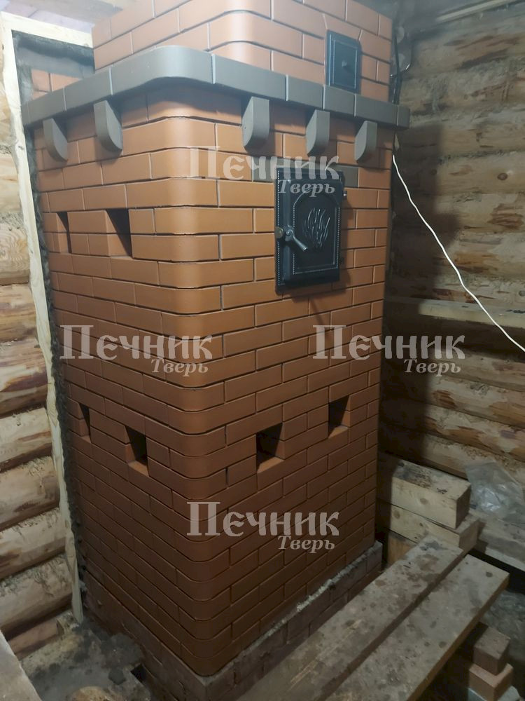 Банная печь с нагревом камней по-черному